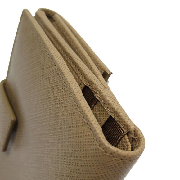 Salvatore Ferragamo Bi fold Wallet Brown Silver Leather - Picture 3 of 5